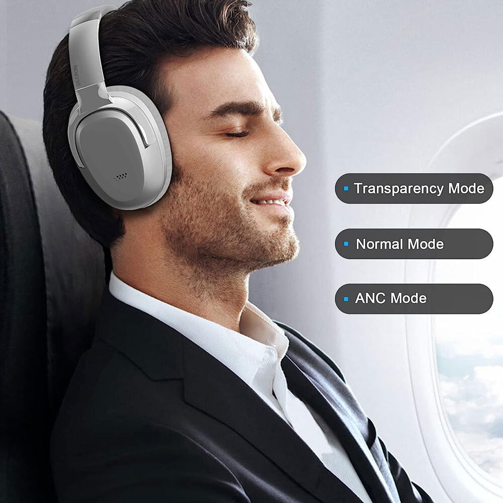 Silcron Active Noise Cancelling Bluetooth Headphones With 40H Playtime White — image 9