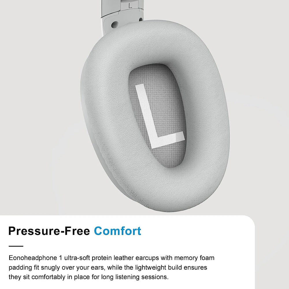 Silcron Active Noise Cancelling Bluetooth Headphones With 40H Playtime White — image 3