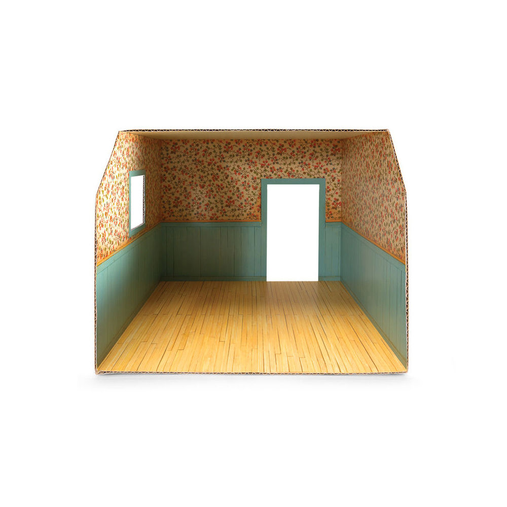 Sam & Julia Cardboard Room Master Bed Miniature Dollhouse Roombox Toy 6y+ — image 2