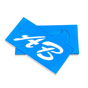 Sandleford 100mm Plastic Brush Kit Letters/Numbers for Paints/Markers Blue (18 Pieces)