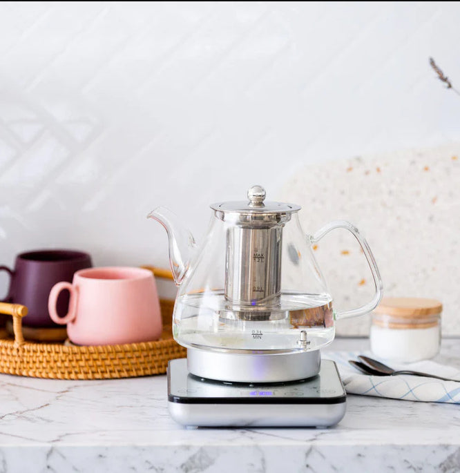 Healthy Choice Electric 800W 1.2L Digital Glass Kettle w/Tea Infuser/Keep Warm — image 4