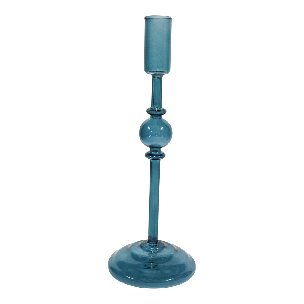 LVD Glass Mia 28cm Taper Stick Candle Holder Home Decorative Stand Display Aegean