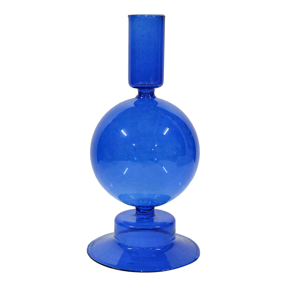 LVD Glass Elle 19cm Taper Stick Candle Holder Home Decorative Stand Display Azure