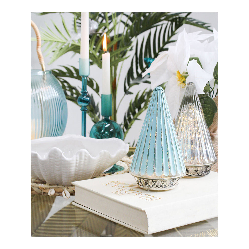 LVD Glass Elle 19cm Taper Stick Candle Holder Home Decorative Stand Display Whimsy — image 2
