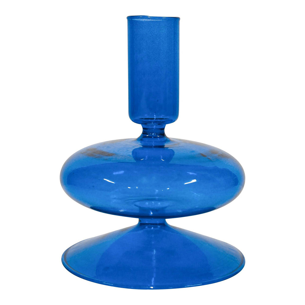 LVD Glass Gia 10.5cm Taper Stick Candle Holder Home Decorative Stand Display Azure