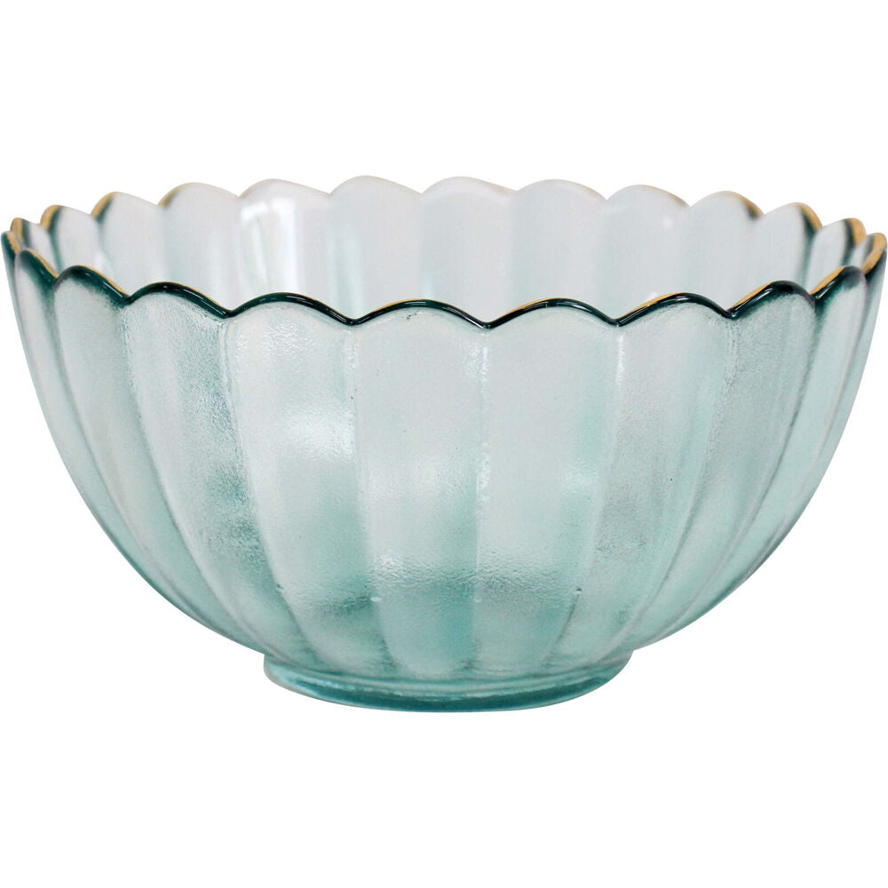 LVD Glass Bowl Serving/Decorative Home/Dining Tableware Medium Mist/Gold
