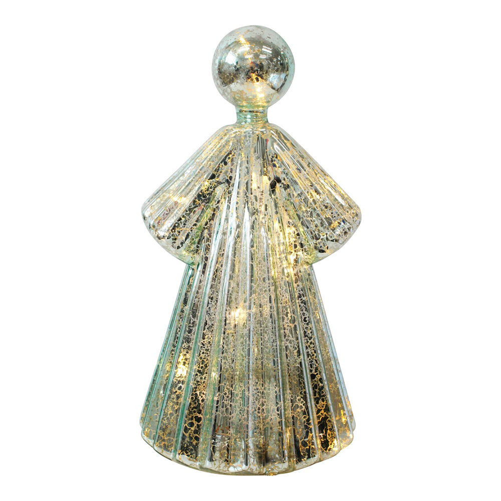 LVD Glass 18.5cm Angel LED Candle Light Tabletop Display Home Room Desk Decor Misty