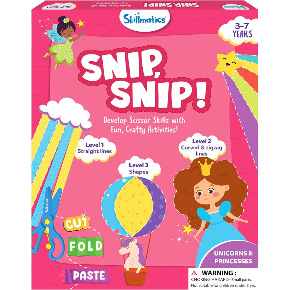 Skillmatics Snip, Snip! Unicorns & Princesses Kids/Childrens Interactive Toy 3+
