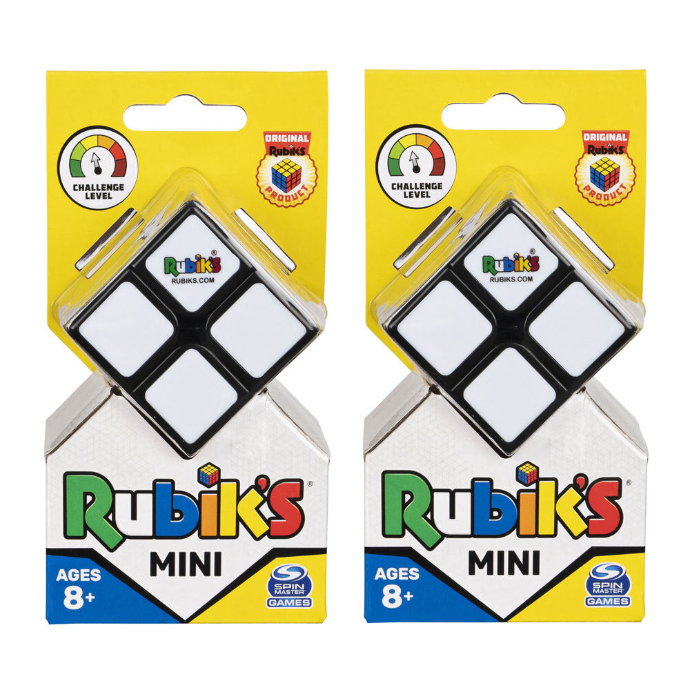 Spin Master Rubik's Mini Cube 2x2 Rubic Twist Solve/Brain Teaser Kids Toy 7+ (2 Pack)