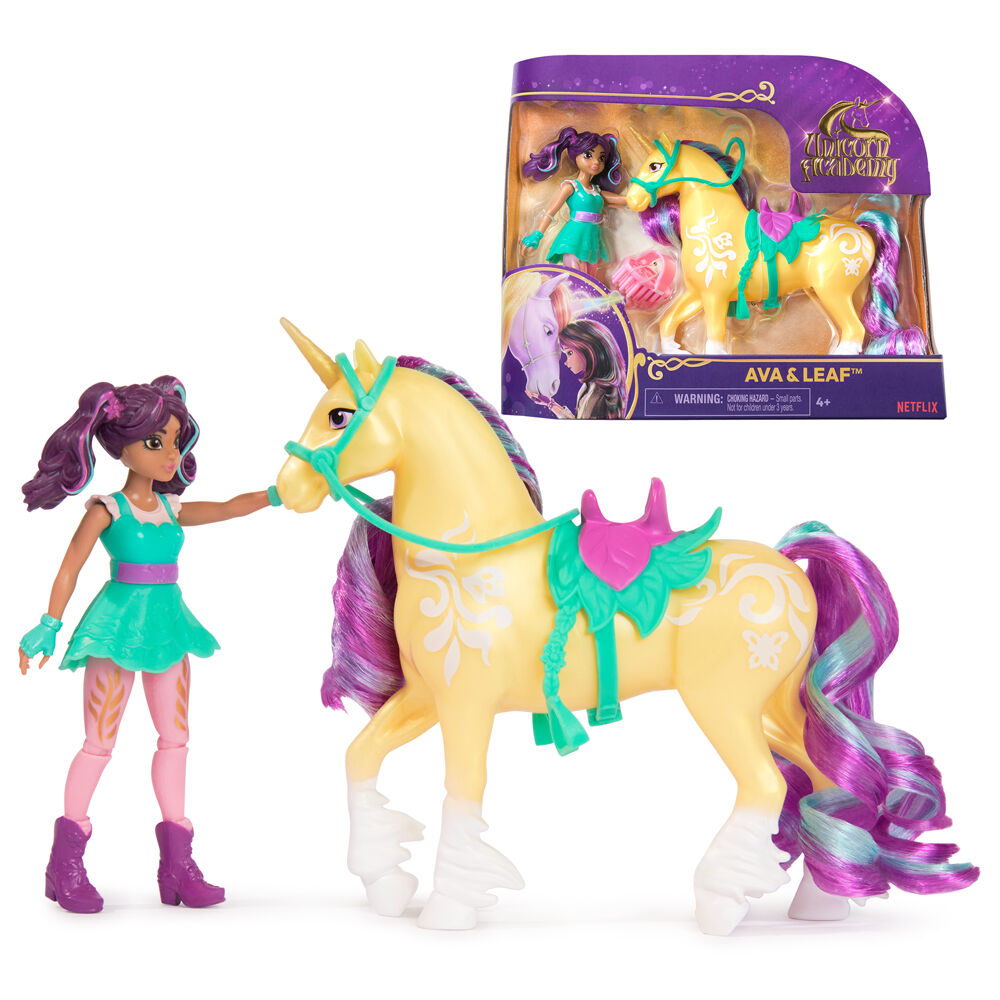Unicorn Academy Small Doll Ava and Leaf Set Unicorn and Rider Ages 4y+ — image 2