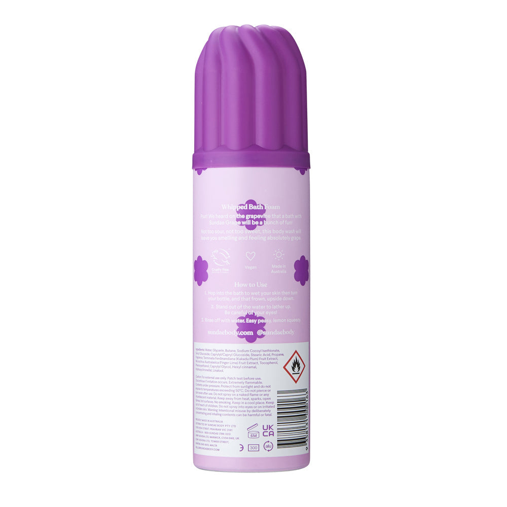 Sundae 229ml Kids Shower Whipped Bathroom Foam Grape Scent Body Wash Skin Care — image 2