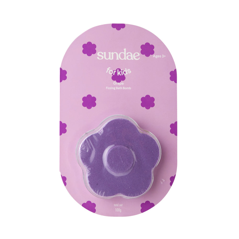 Sundae 100g Kids Fizzing Bath Fizz Bomb Bathroom Shower Grape Body/Skin Wash — image 2