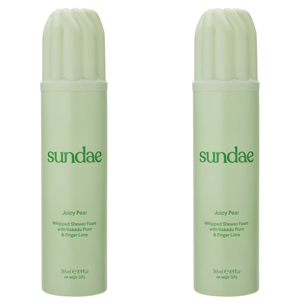 Sundae 265ml Whipped Shower Bathroom Juicy Pear Scent Body Wash Skin Care (2 Pack)