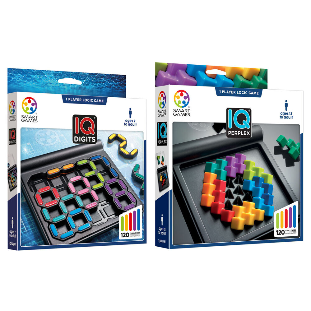 Smart Games 7y+ Kids IQ Digits & Perplex Logic Puzzle Game Combo Educational Toy