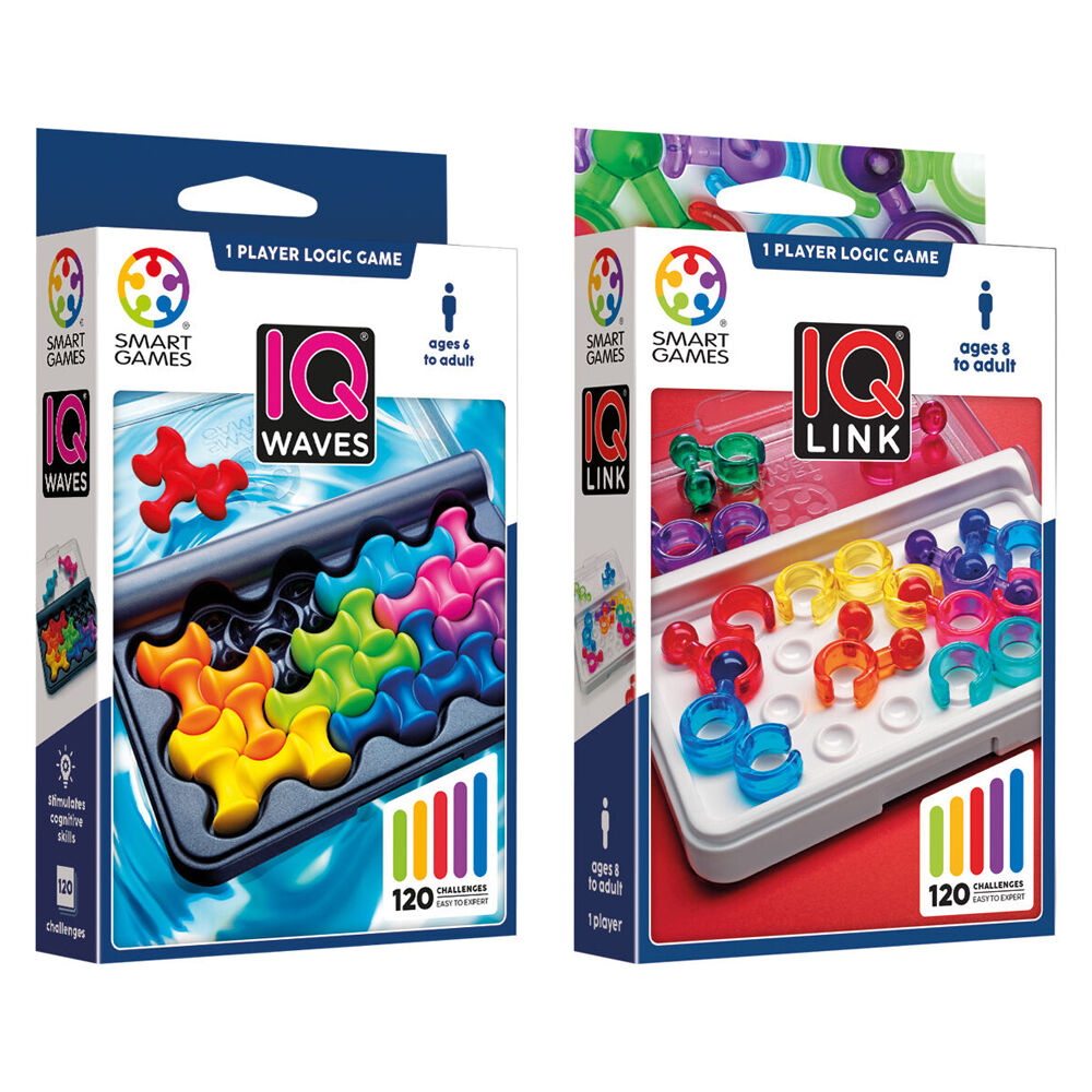 Smart Games 8y+ Kids IQ Link & Logic Puzzle Game Combo Educational Toy Set