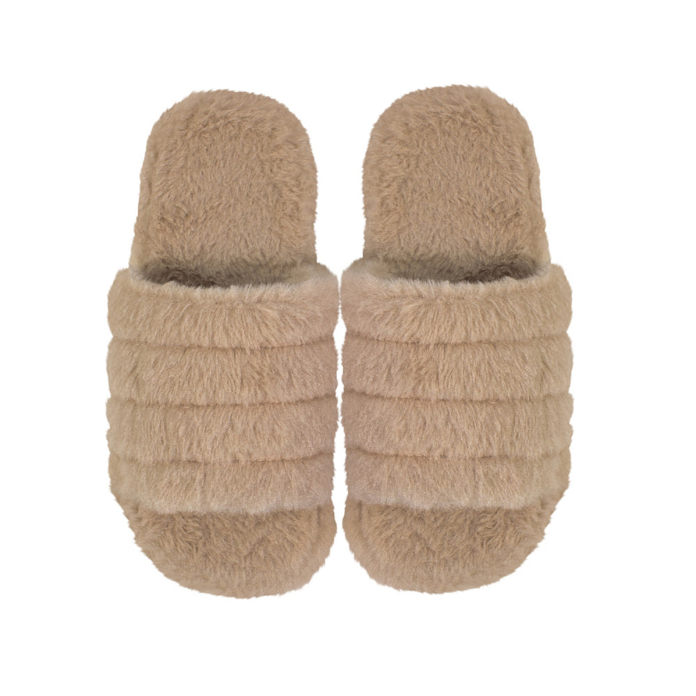 Splosh SnuggUps Women's Open Toe Slip-On Slippers Latte