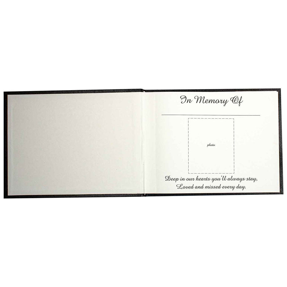 LMD Remembrance Guest Signature Tribute Book 9x7" Lizardskin Funeral Keepsake — image 2