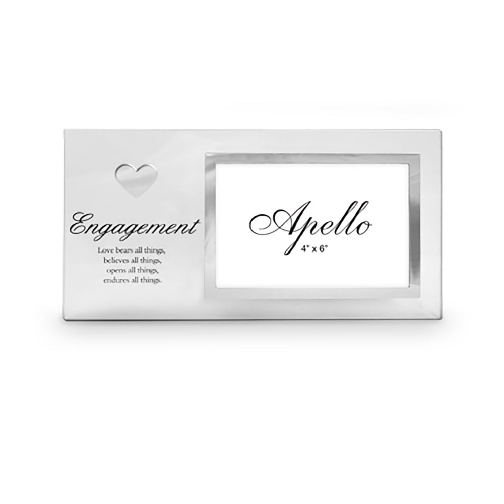 LMD Engagement Heart Poem Photo Frame 29x15 cm 6x4 inch Novelty Display