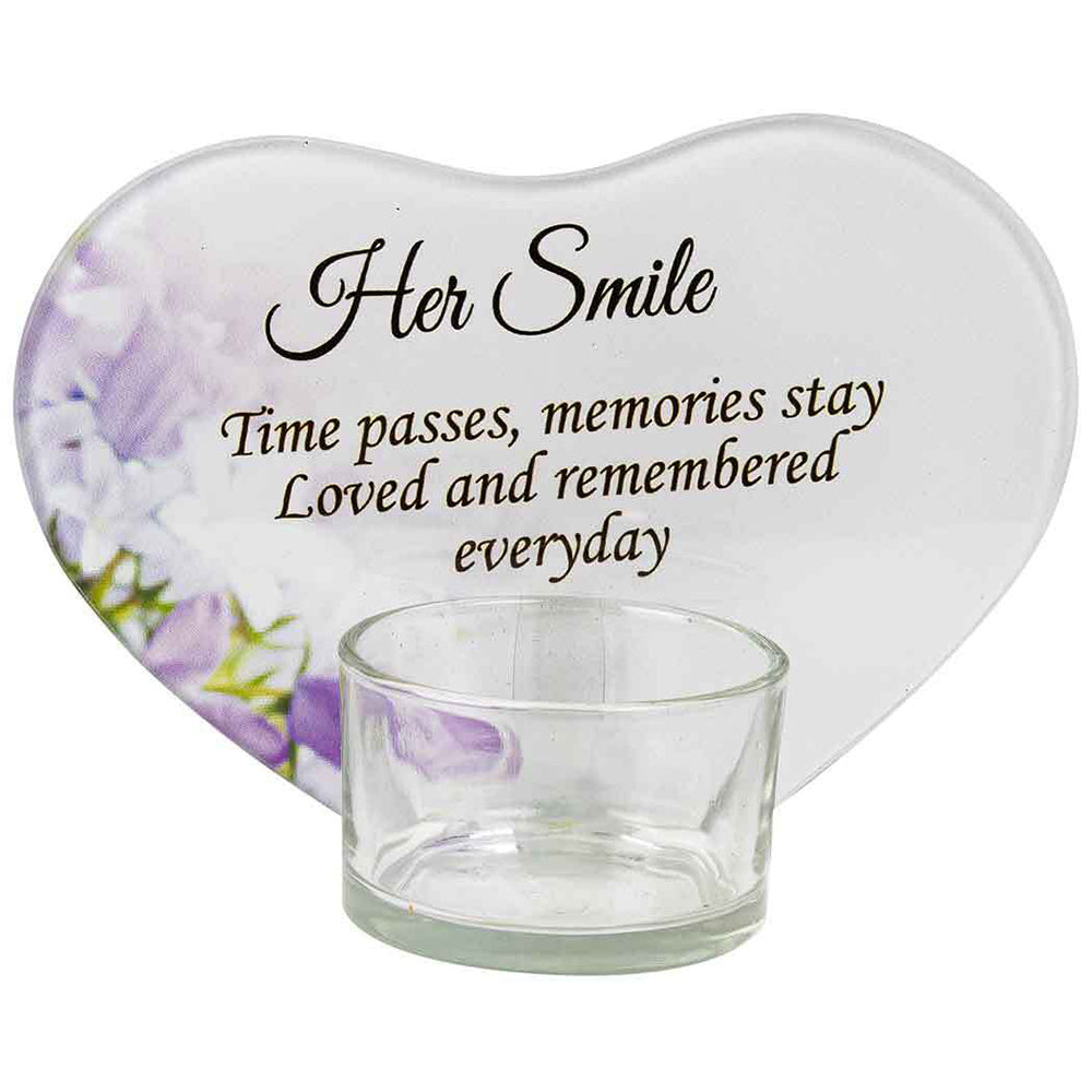 LMD Her Smile With Candle 13x9cm Rememberance Memorial Tealight Holder Frame (2 Pack) — image 2