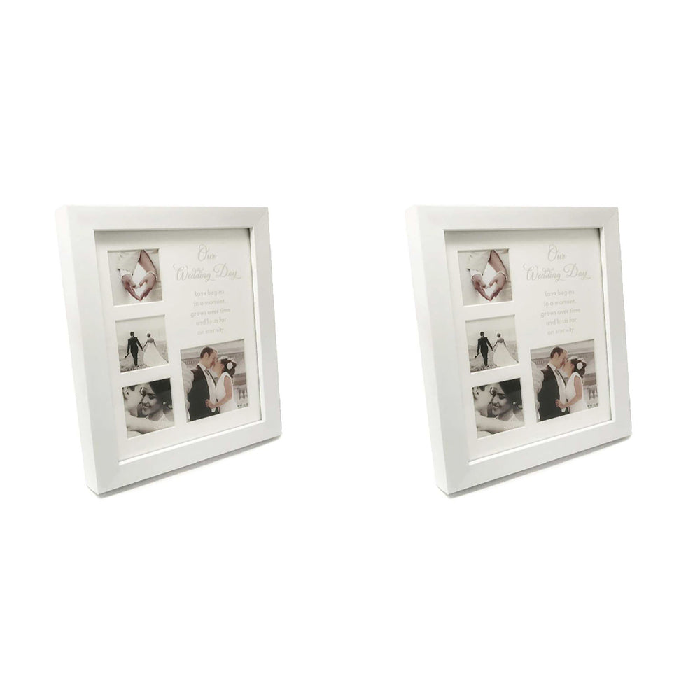 LMD Our Wedding Composite Wooden Picture/Photo Frame Home/Room Decor 21x24cm (2 Pack)