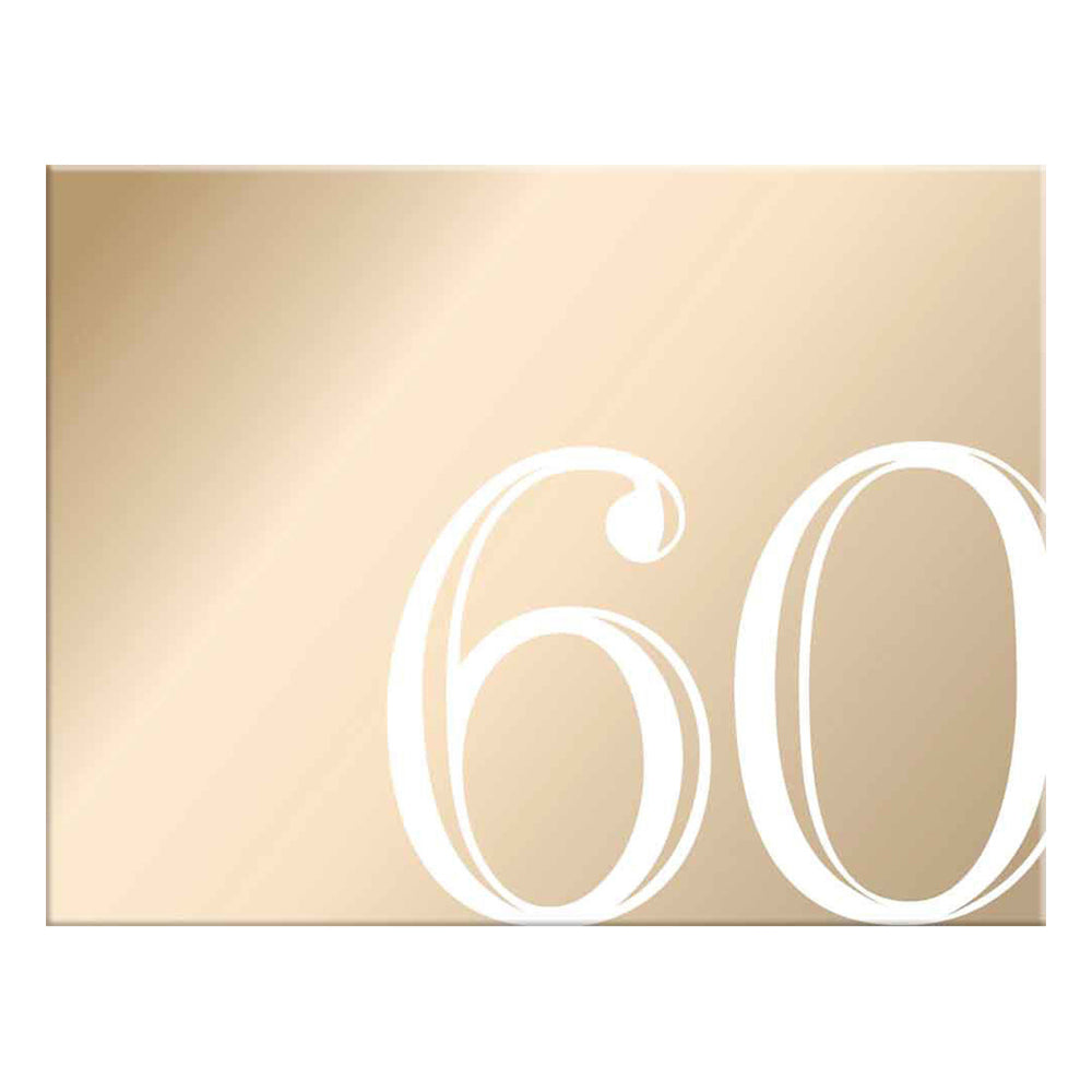 LMD 60th Rose Gold Guest Book Rose Gold Text 23x18cm Birthday Keepsake