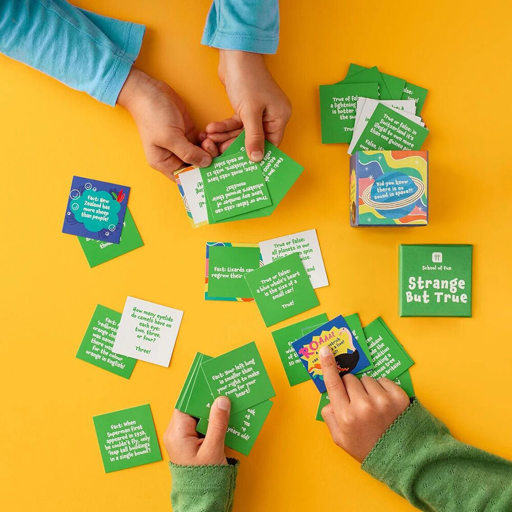 Talking Tables Family School of Fun Fact Trivia Game Strange But True Box — image 2