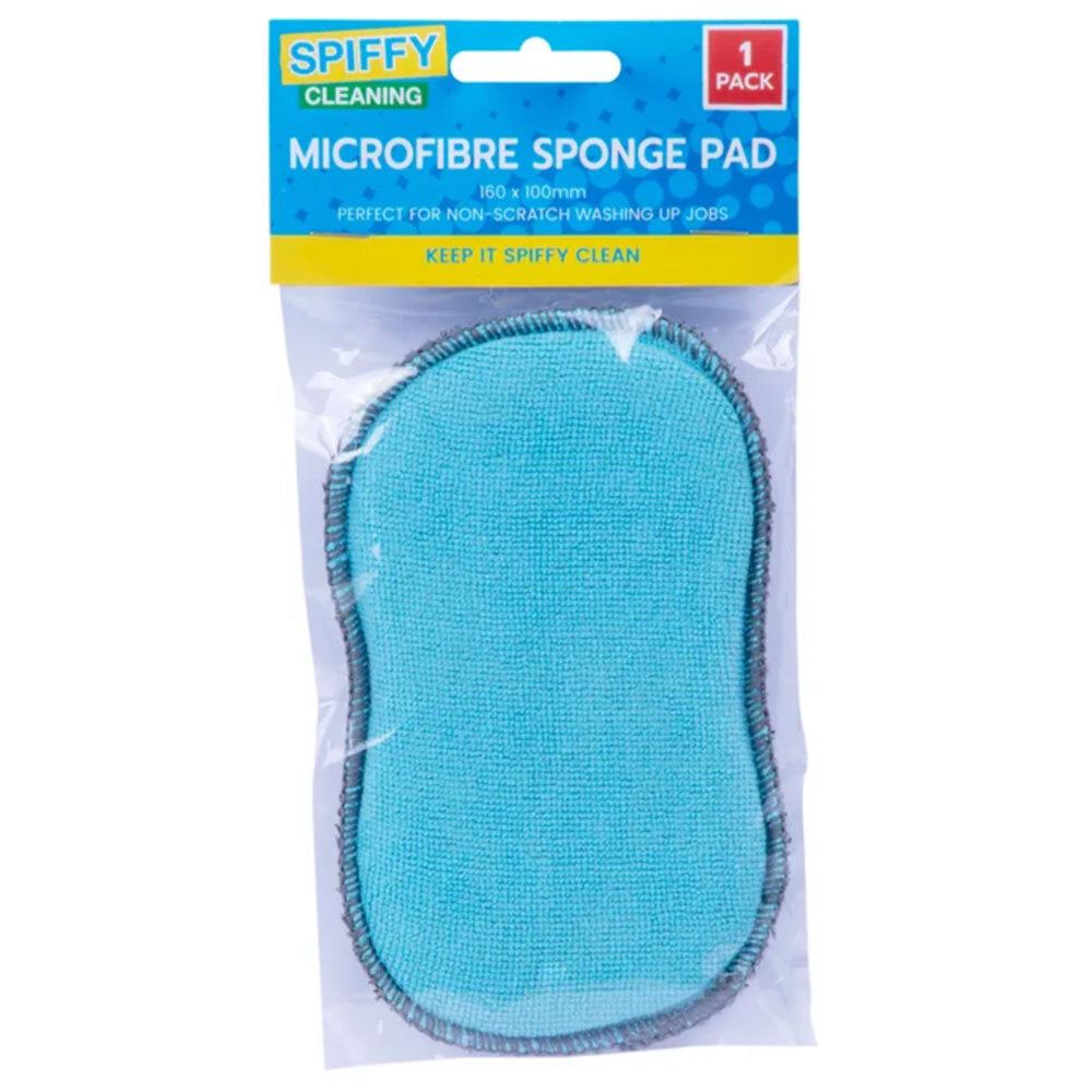 Spiffy 16cm Non Scratch Microfibre Dishwashing Cleaning Scrub Sponge Pad (4 Pack) — image 2