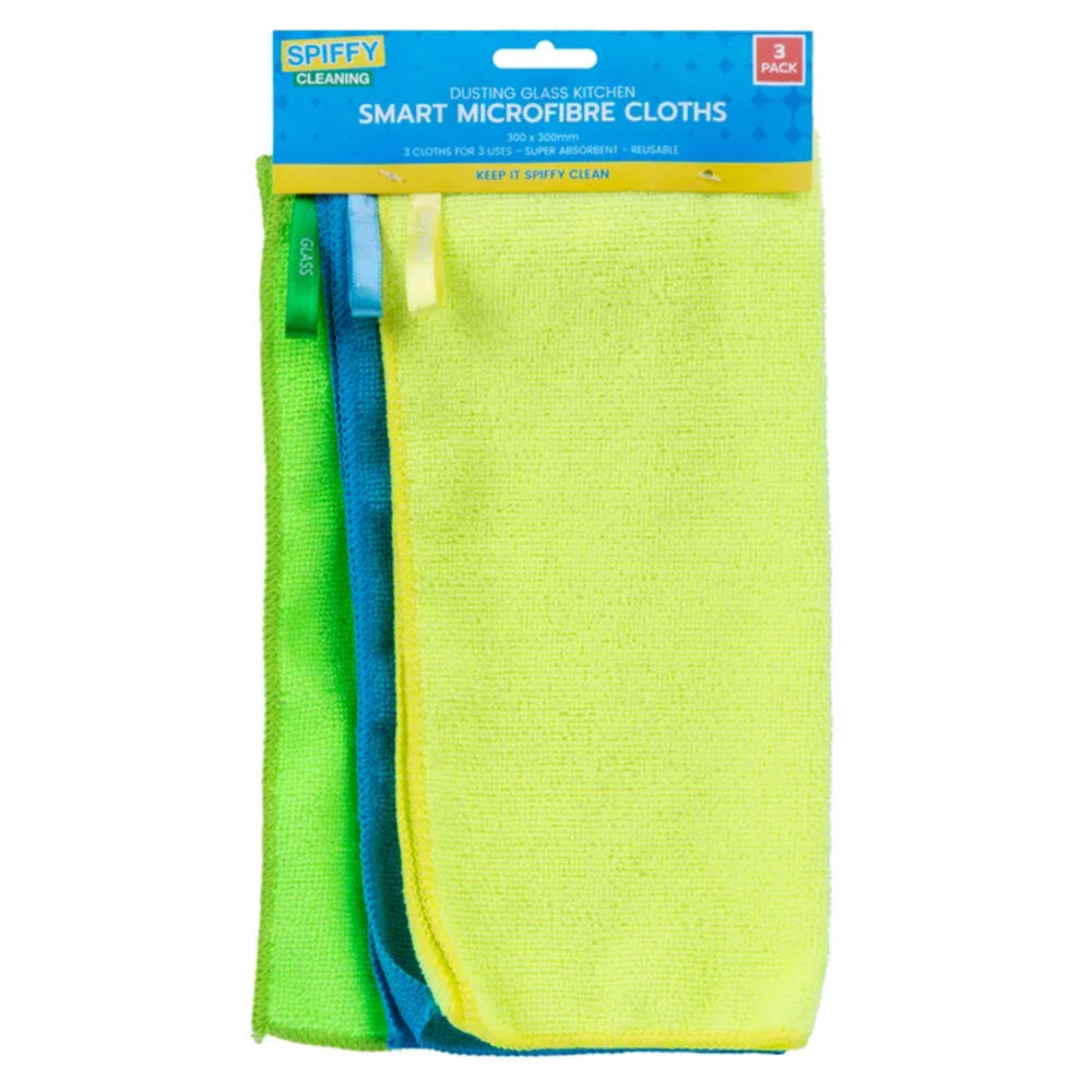 Spiffy 30cm Smart Microfibre Cleaning Super Absorbent Kitchen Cloths (3 Pack) — image 2
