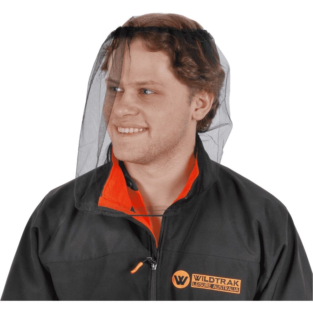 Wildtrak Mesh Fabric Mosquito Head Net Outdoor Camping Gear 45x33cm Black — image 2