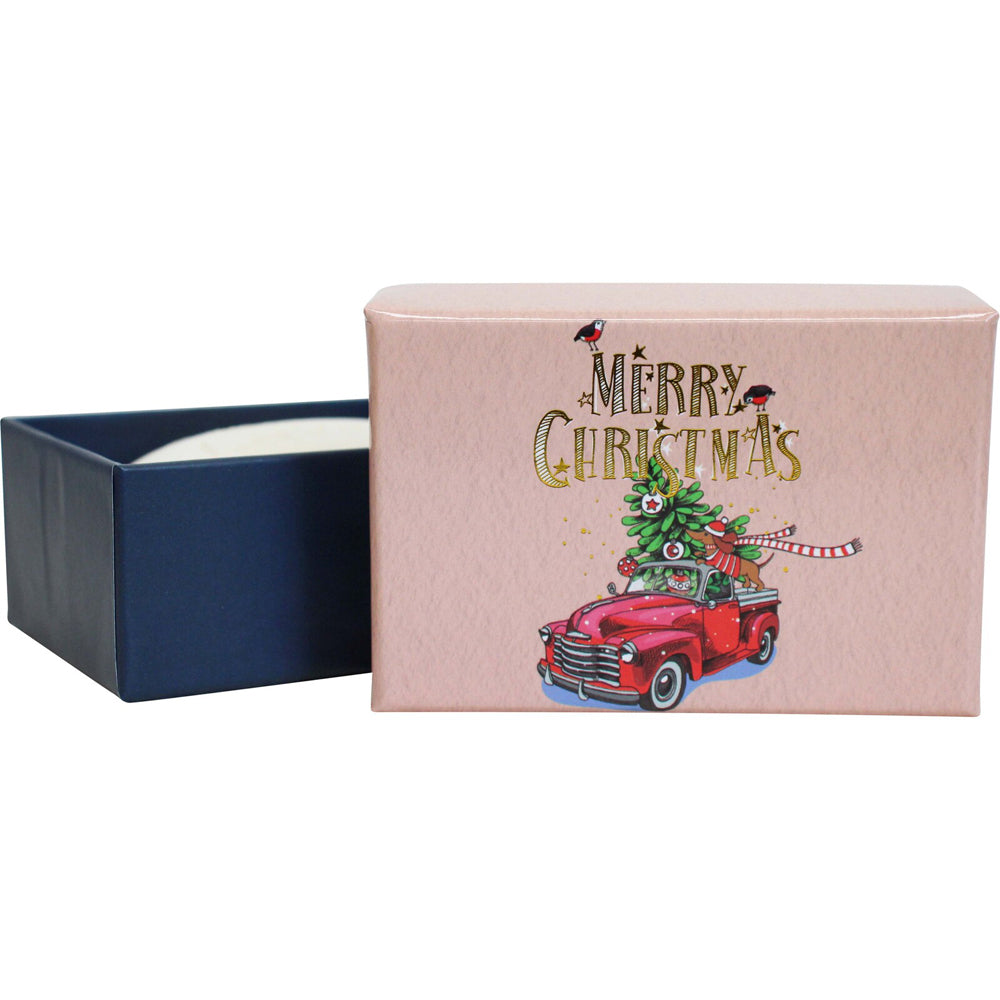 LVD Merry Christmas Sausage Scented Bath Soap Bar w/ Box Body Frag 9x6cm (4 Pack) — image 2