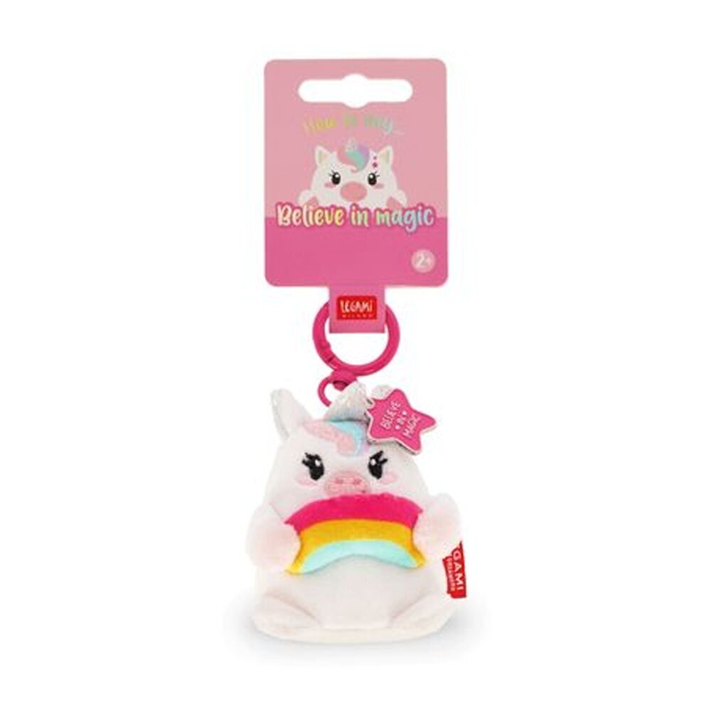Legami 3y+ Plush Keyring Unicorn w/Metal Ring Super Soft Kids Bag Charm/Toy — image 4