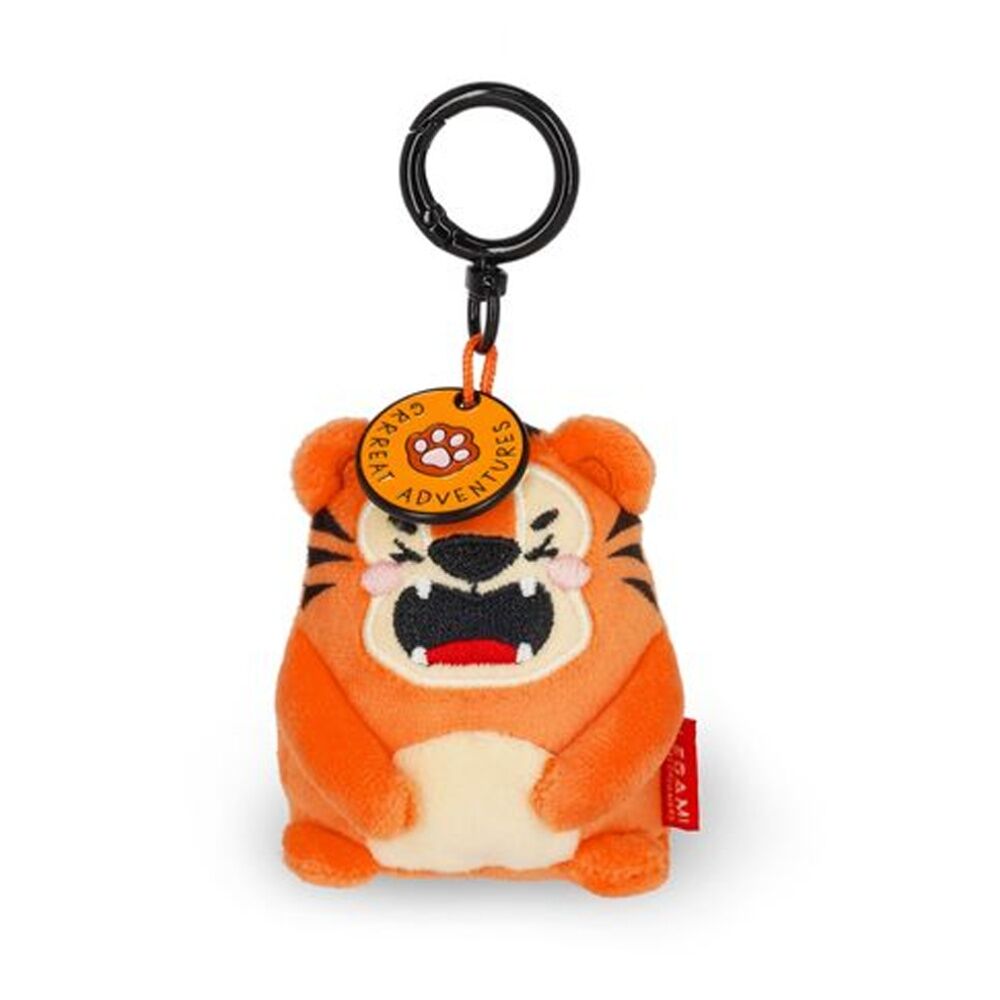 Legami 3y+ Plush Keyring Tiger w/Metal Ring Super Soft Kids Bag Charm/Toy