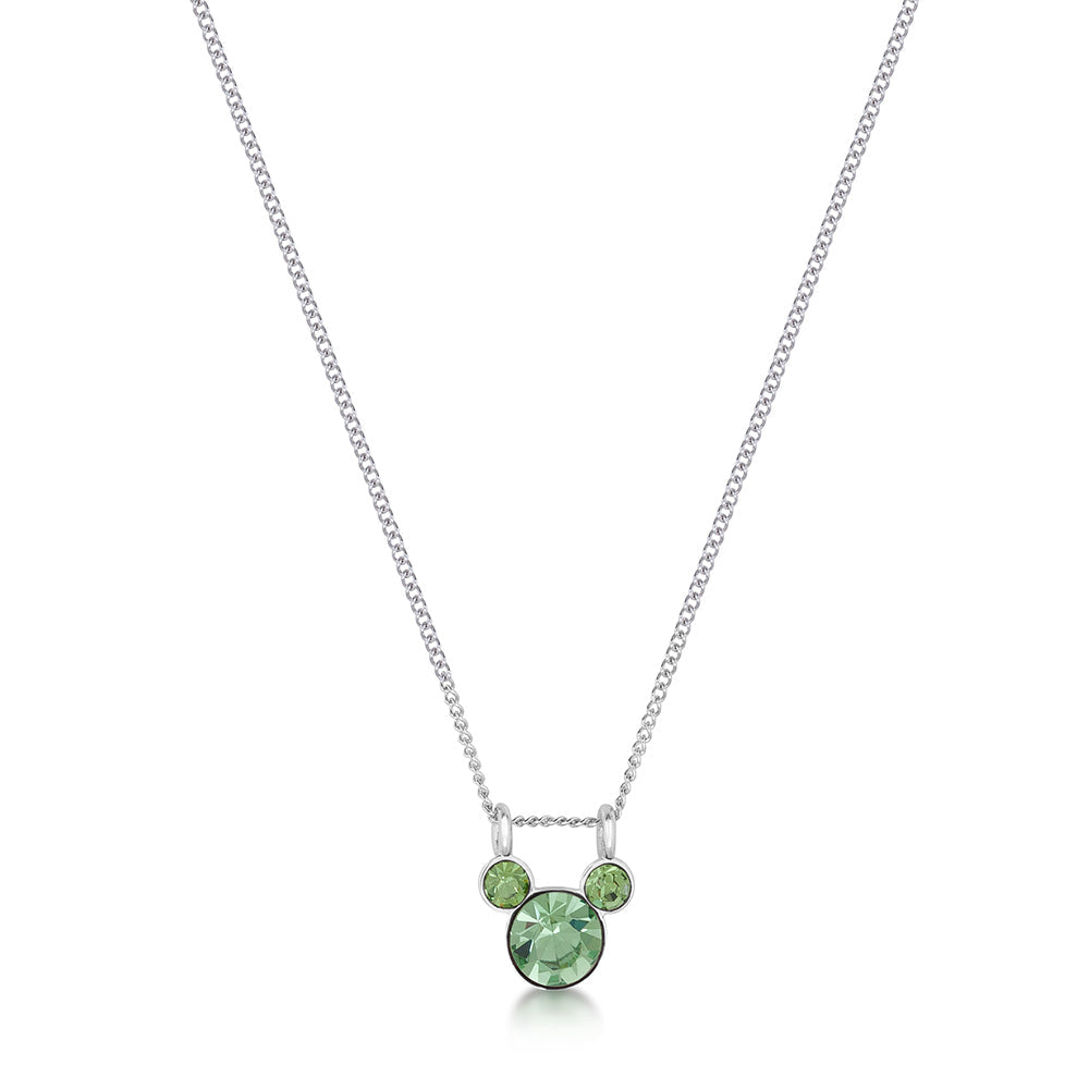 Couture Kingdom Disney Mickey Mouse Birthstone SS 40+7cm Necklace August