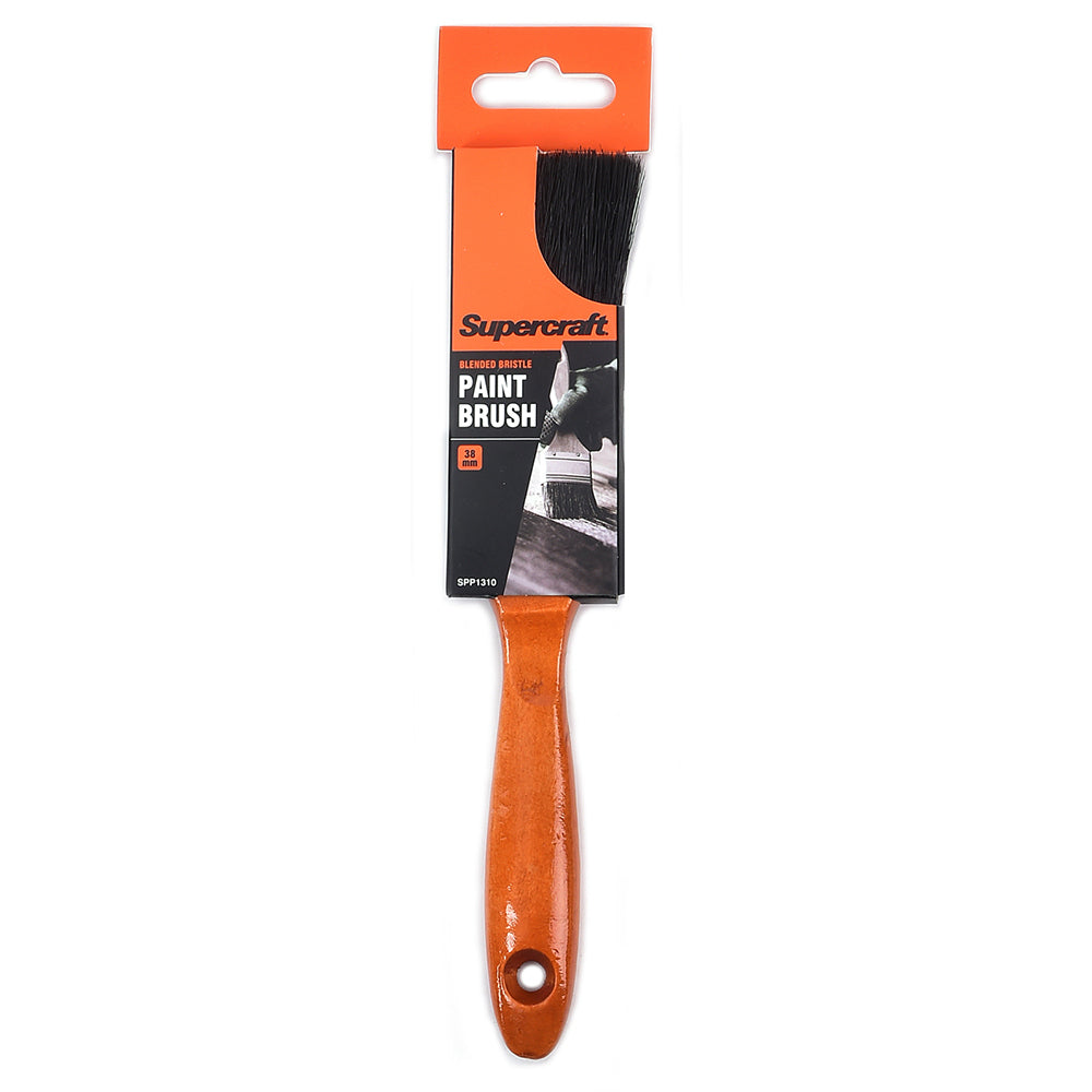 Supercraft House Paint Brush 38mm With Wooden Handle Grip Home Improvement (6 Pack) — image 2