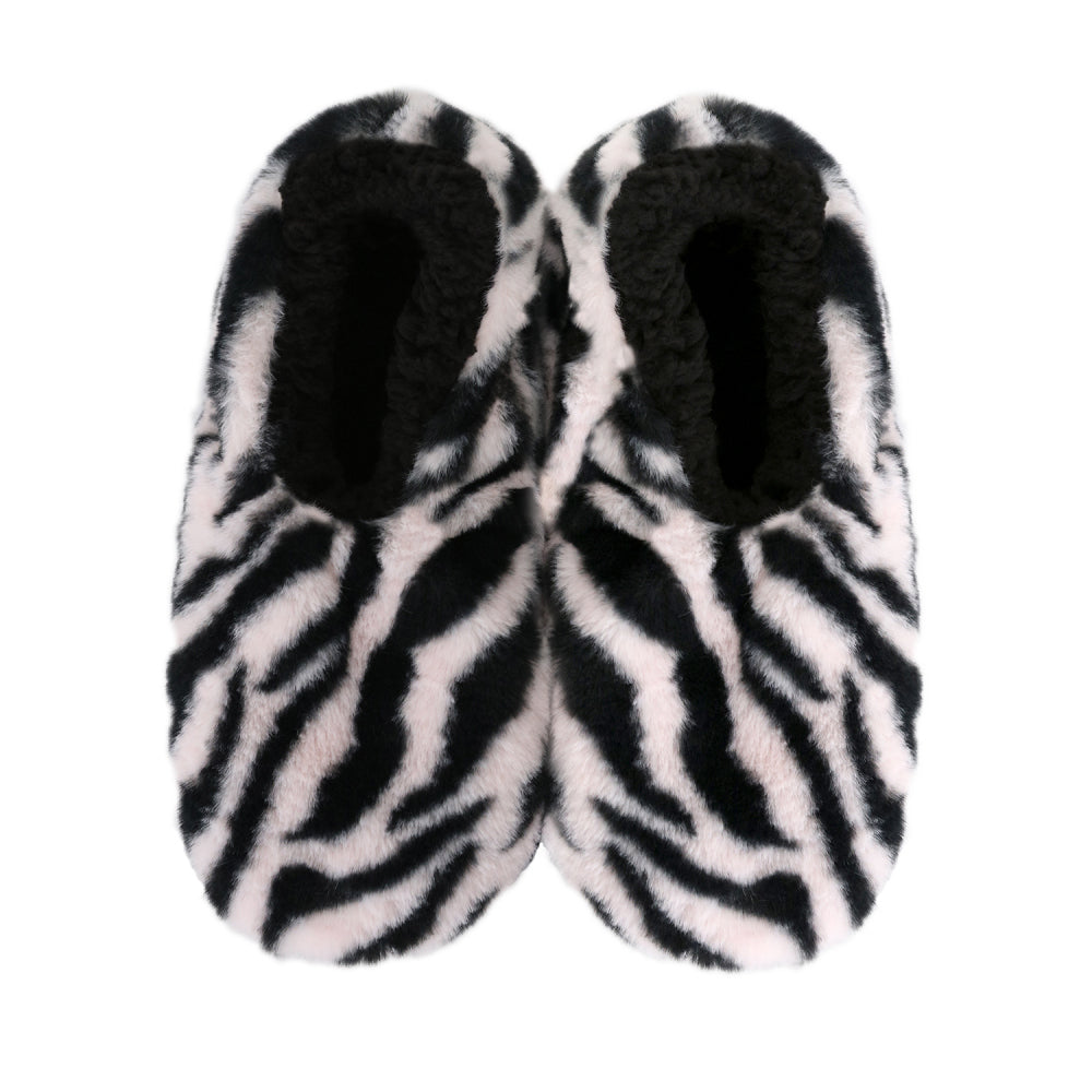 Splosh SnuggUps Women's Zebra Print Soft Slippers Pink