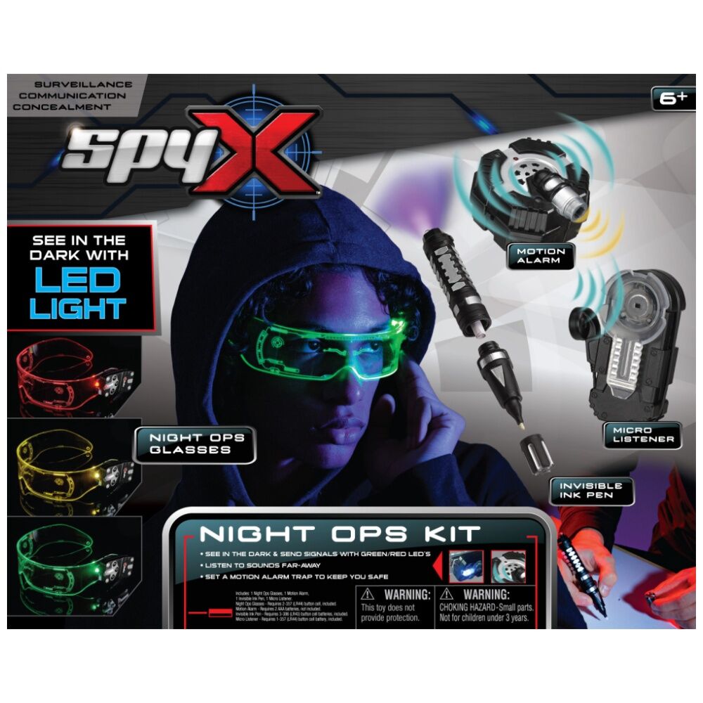 Atomic Monkey Products SpyX Night Ops Kit Vision Glasses Kids/Children Black 6y+ — image 3