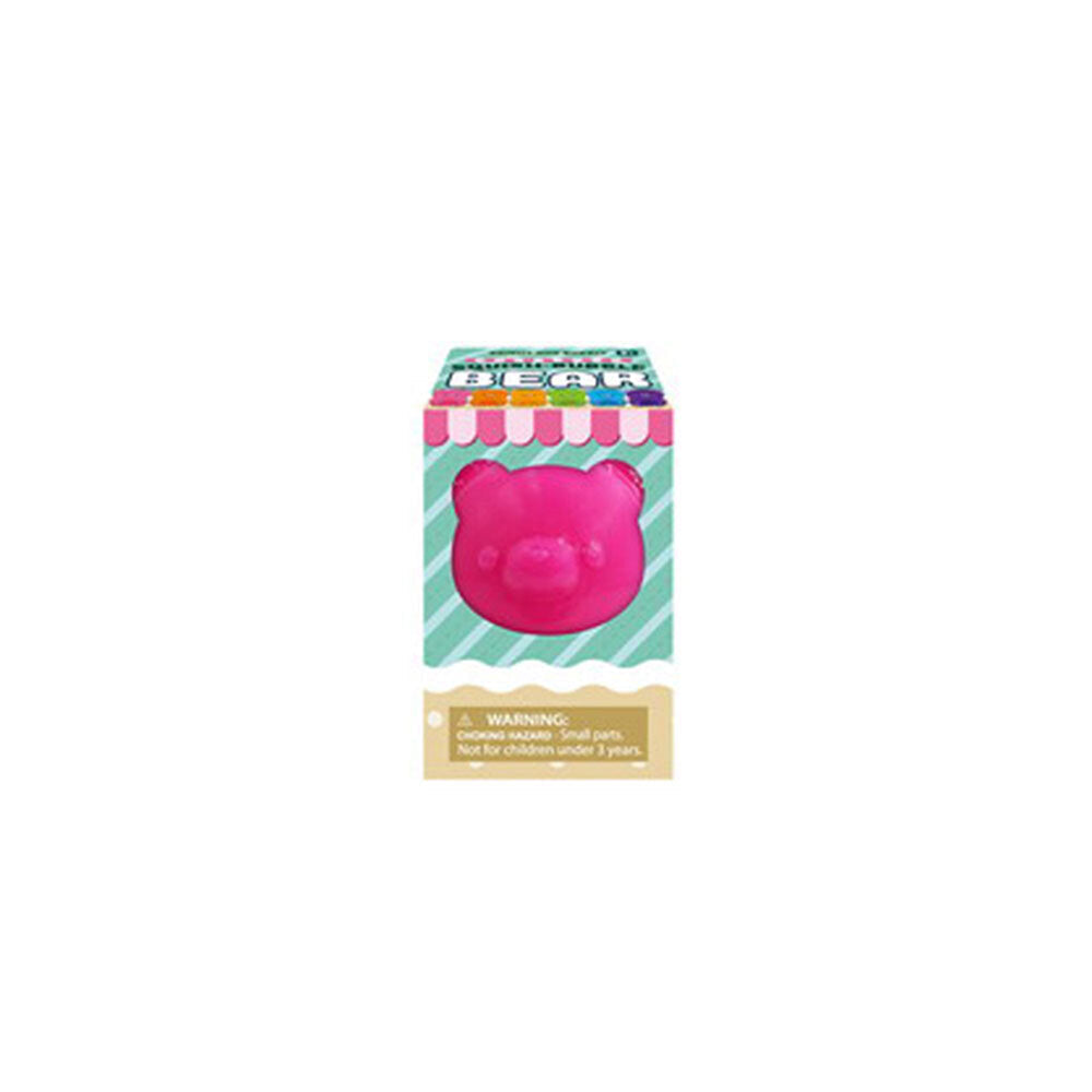Bensons Squeeze Bubble Bear Neon Kids/Childrens Squishy Toy 8cm 3y+ Asstd (4 Pack)