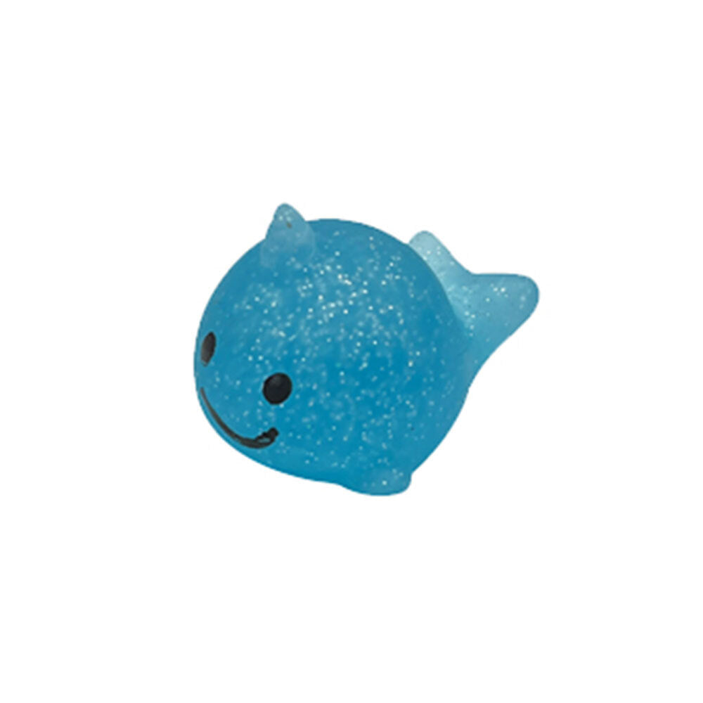 Bensons Glitter Gummy Narwhal Kids/Childrens Squeezy Animal Toy 5cm 6y+ Asstd