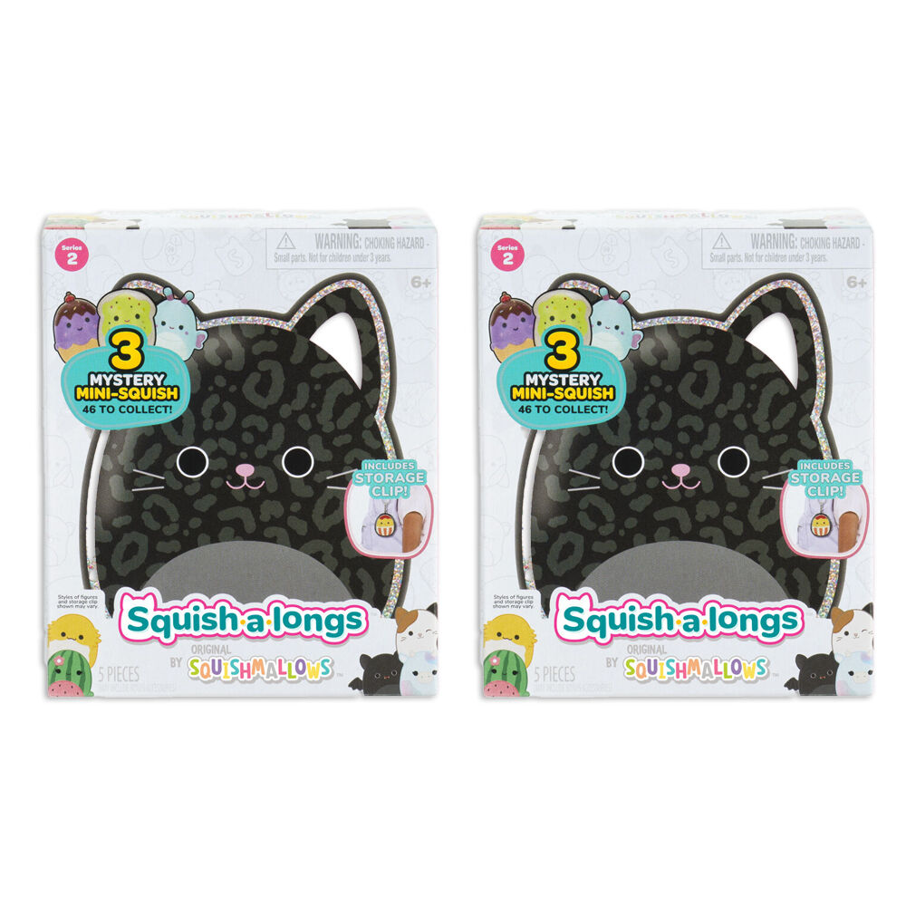 Squishmallows 3pc Squishmallows Squish a Longs Kids Soft Toy w/ Clip 6y+ Assorted (2 Pack)