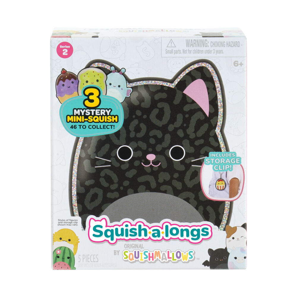 Squishmallows 3pc Squishmallows Squish a Longs Kids Soft Toy w/ Clip 6y+ Assorted (2 Pack) — image 2