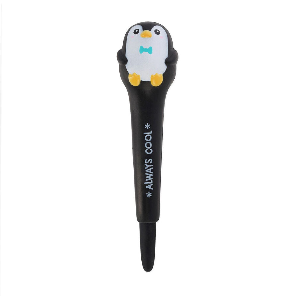 Legami Squishy Gel Pen School/Office Writing Stationery Black Penguin (3 Pack) — image 2
