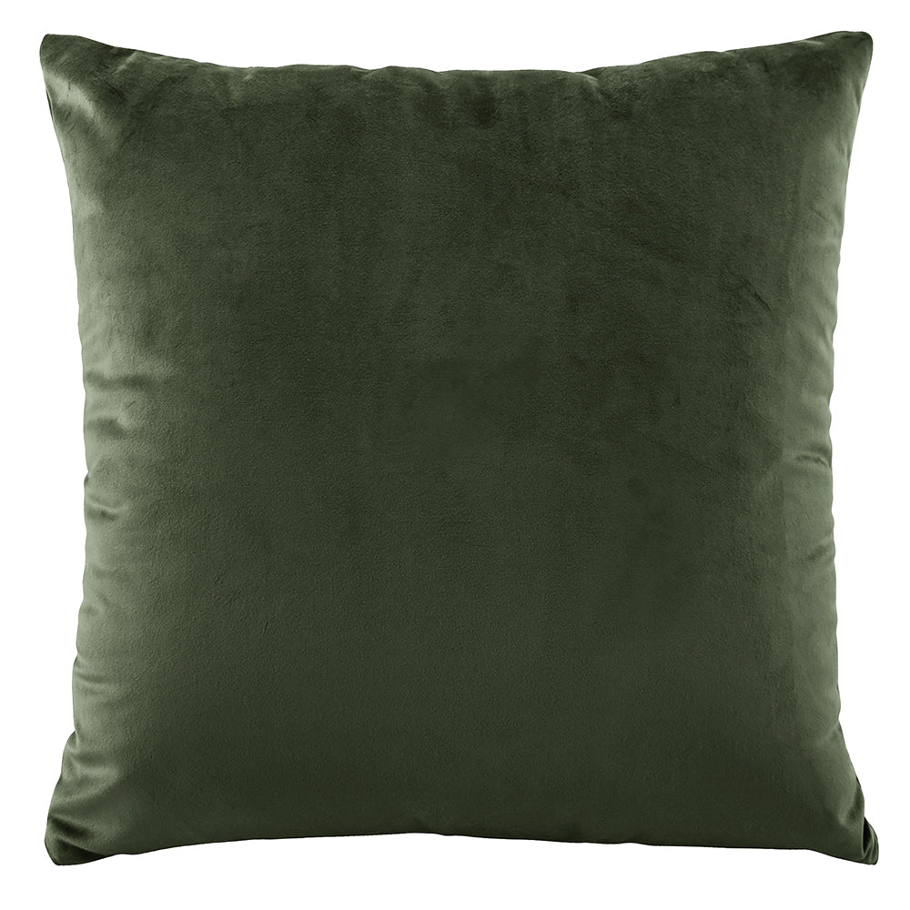 Bianca Vivid Coordinates 43x43cm Velvet Cushion Pillow Decor Square Forest Green