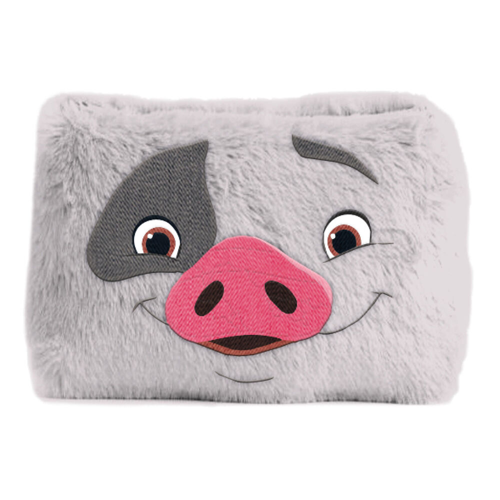Disney Moana 2 Pua Plush Pencil/Pen Case Personal Organiser Grey 18x25cm
