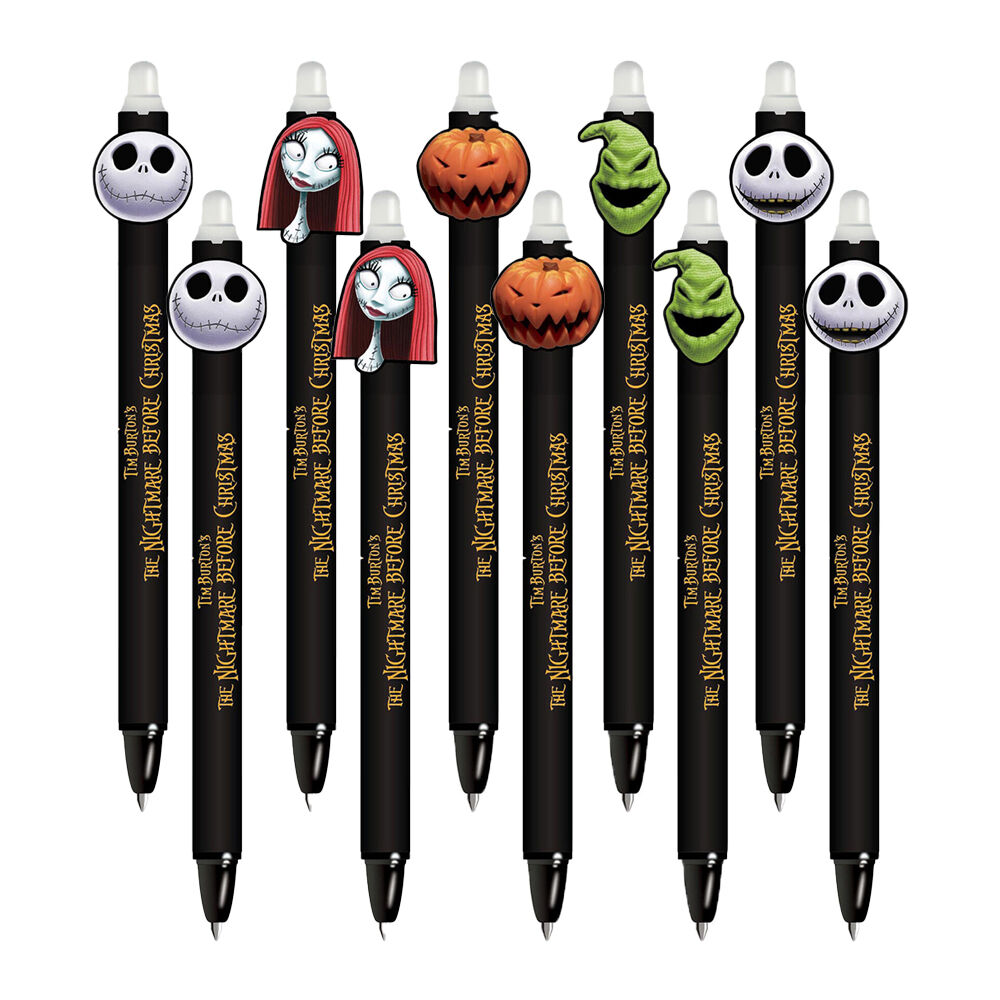 Disney Nightmare Before Christmas Characters Erasable Gel Pen Assorted (10 Pack)