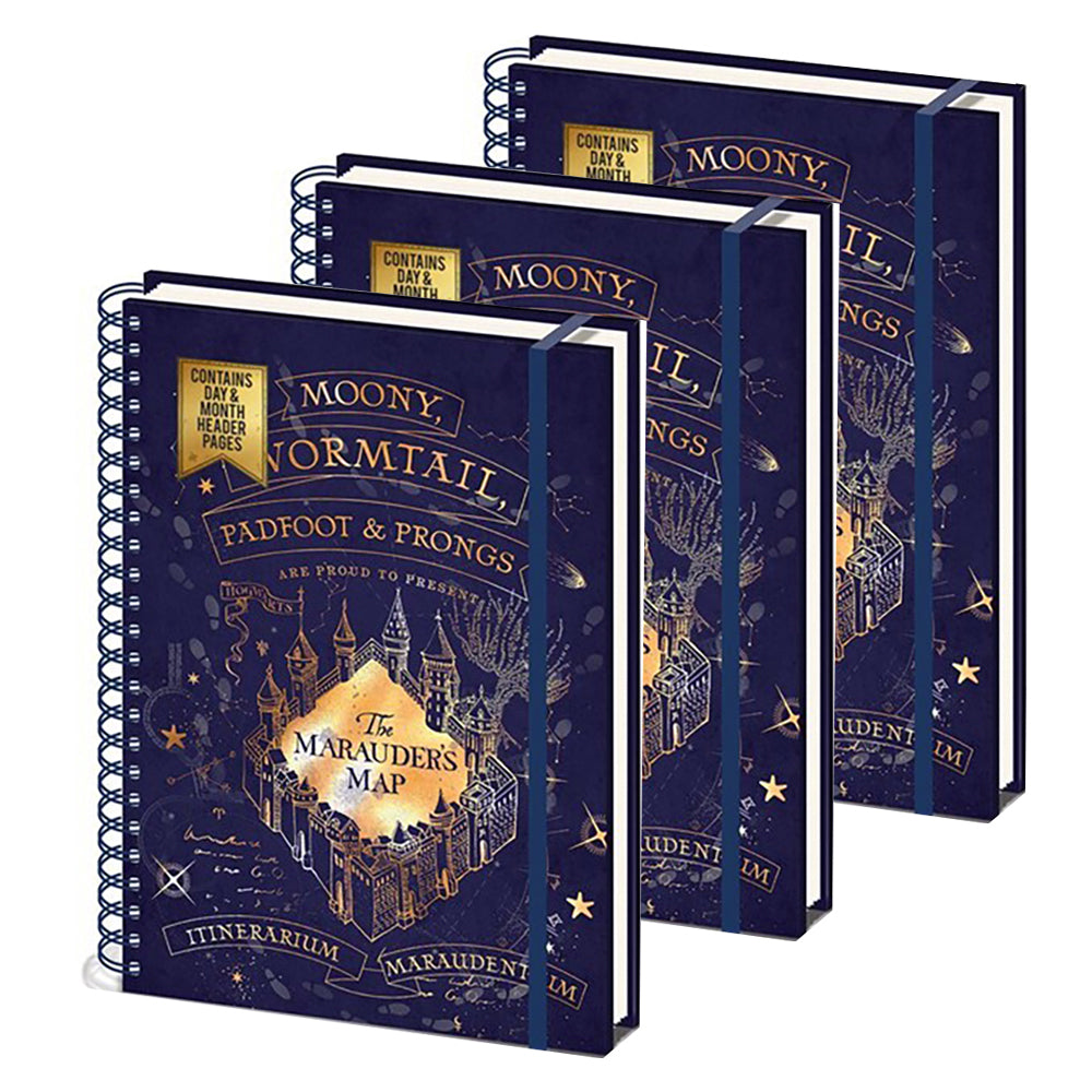 Wizarding World Harry Potter Character Marauders Map A4 Wiro Notebook (3 Pack)