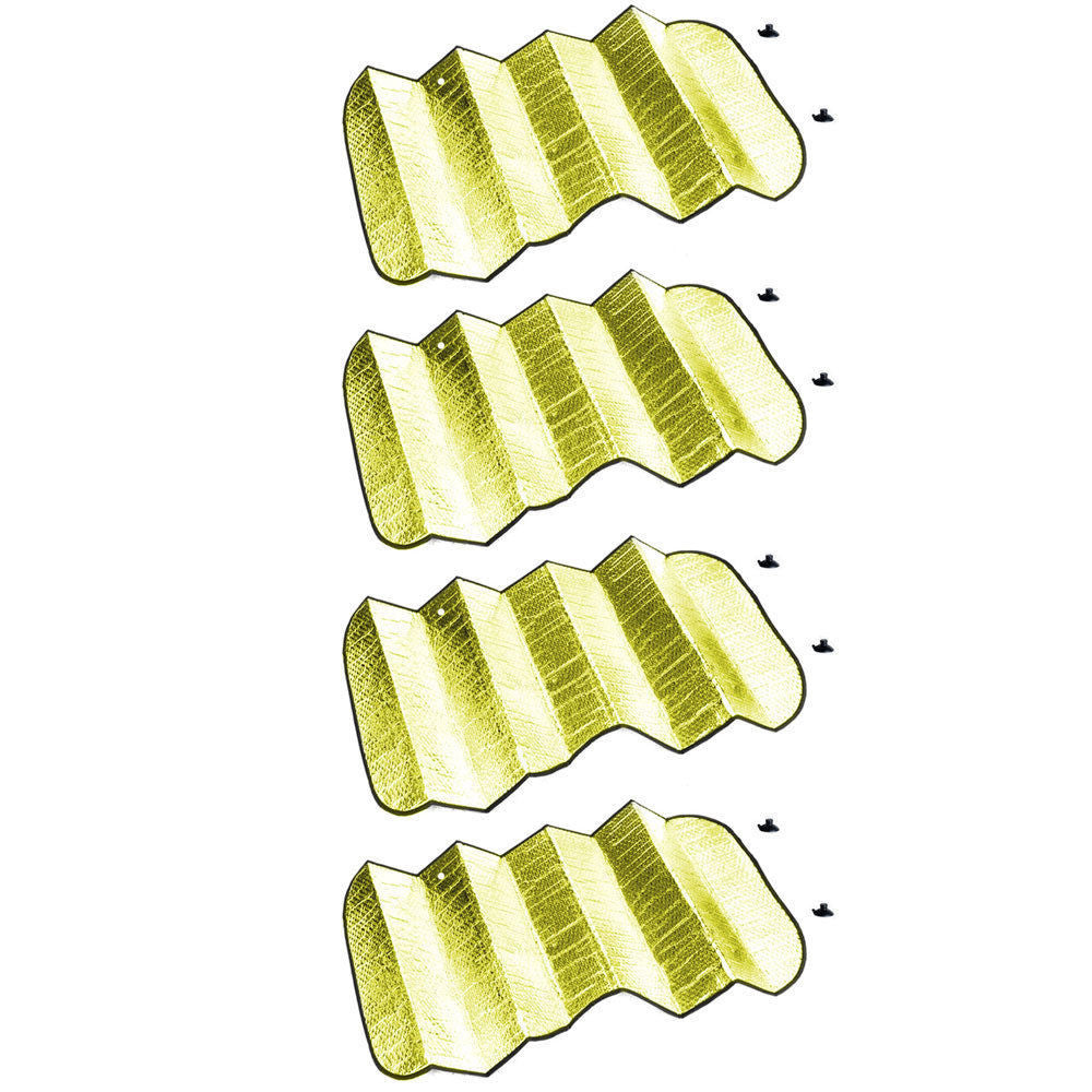 Car Windscreen Sun Visor Reflective Shade/Interior Windshield Gold/Silver (4 Pack)