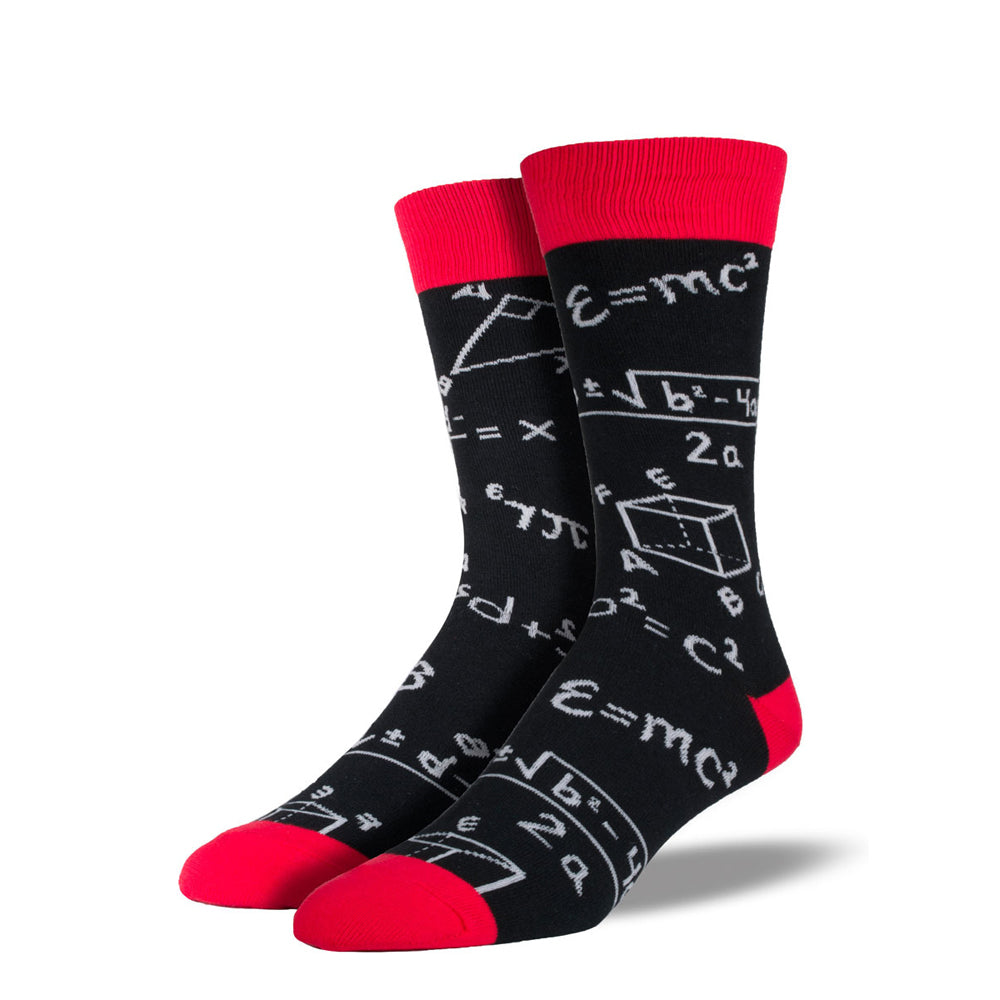 Socksmith Mens Novelty Casual Wear Trendy Comfort Socks Math Black One Size