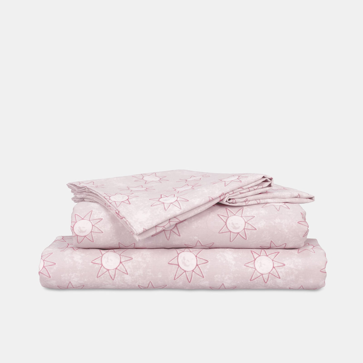 Jelly Bean Kids Suns Single Bed Sheet Set w/ Pillowcase Home Bedding Cover Pink — image 4