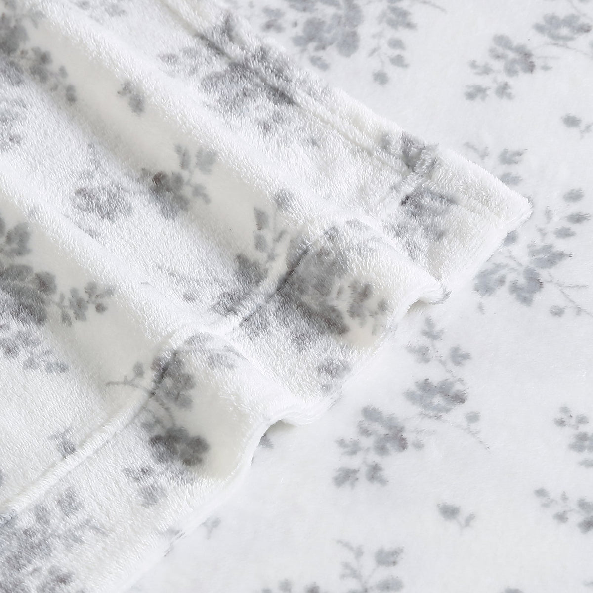 Ardor Single Bed Sylvia Mink Flannel Fleece Sheet/Pillowcase Set Silver — image 3