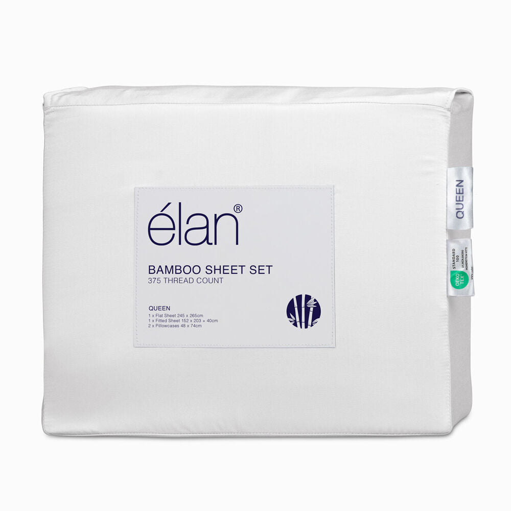 Elan Bamboo Innovations Bed Sheet Set White — image 5